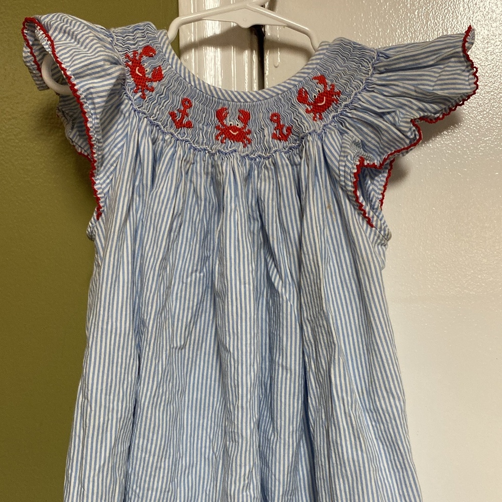 Petit Bebe smocked crab dress
